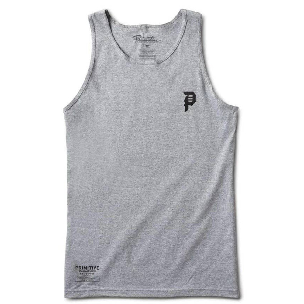 Primitive Skateboarding Apparel Men's Standard Issue Tank Top Tee T-Shirt - Grey